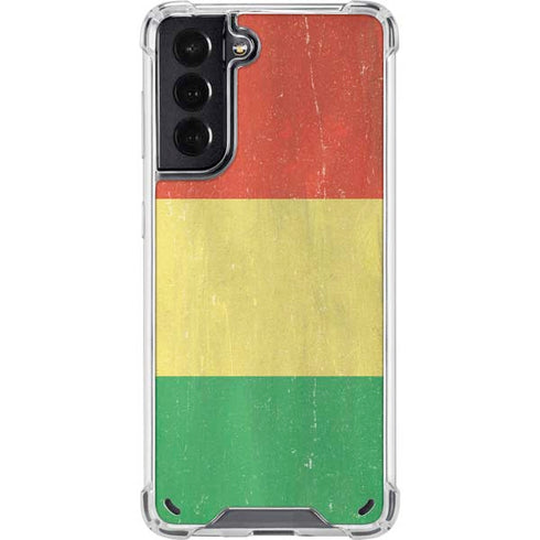 Bolivia Flag Distressed Galaxy S21 5G Clear Case
