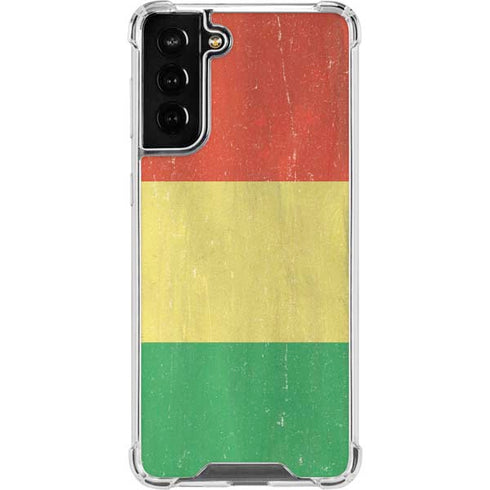 Bolivia Flag Distressed Galaxy S21 FE Clear Case
