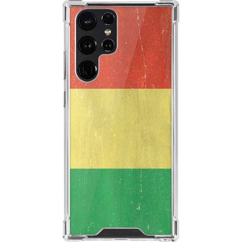 Bolivia Flag Distressed Galaxy S22 Ultra Clear Case