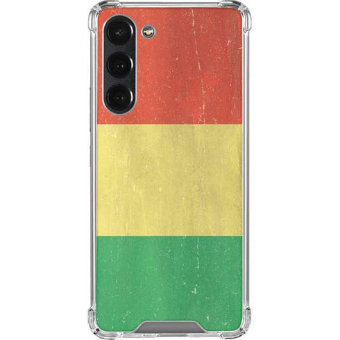 Bolivia Flag Distressed Galaxy S23 Plus Clear Case