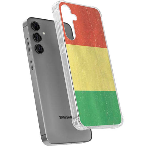 Bolivia Flag Distressed Galaxy S24 Plus Clear Case