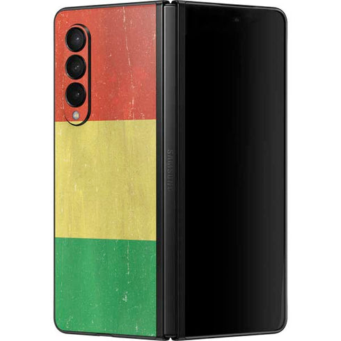 Bolivia Flag Distressed Galaxy Z Fold3 5G Skin
