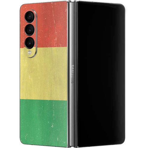 Bolivia Flag Distressed Galaxy Z Fold4 5G Skin