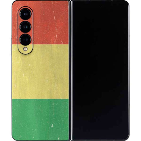 Bolivia Flag Distressed Galaxy Z Fold4 5G Skin