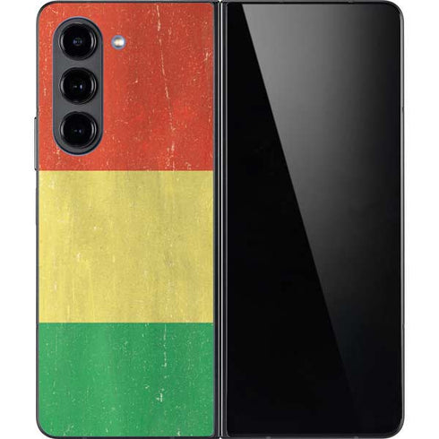 Bolivia Flag Distressed Galaxy Z Fold5 5G Skin
