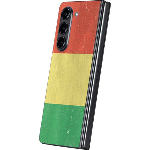 Bolivia Flag Distressed Galaxy Z Fold5 5G Skin