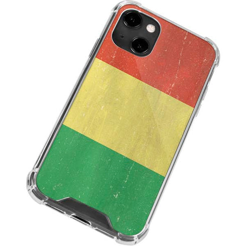 Bolivia Flag Distressed iPhone 13 Clear Case