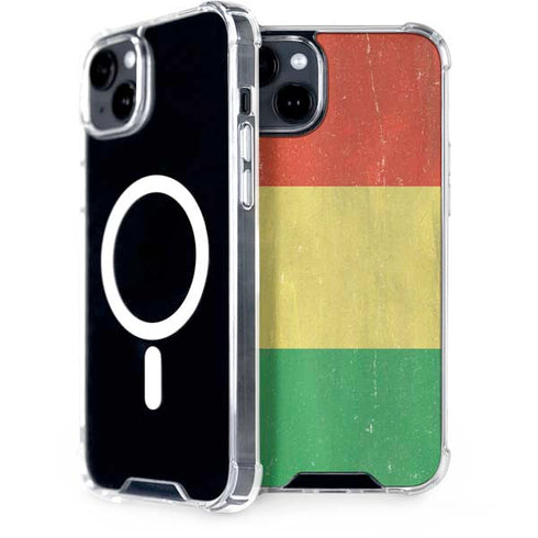 Bolivia Flag Distressed iPhone 15 MagSafe Case