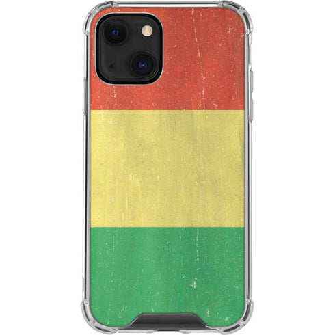 Bolivia Flag Distressed iPhone 14 Plus Clear Case