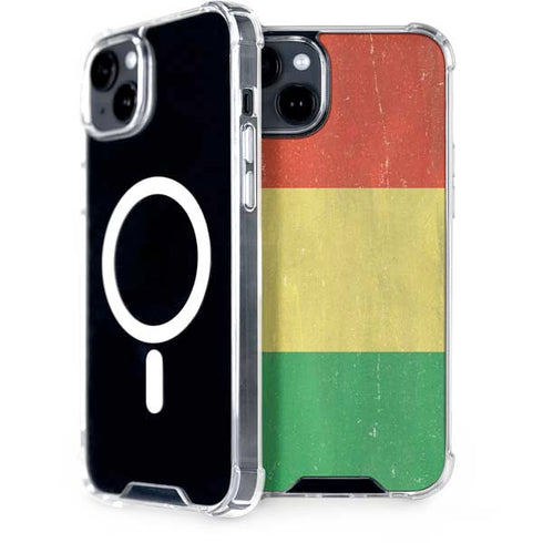 Bolivia Flag Distressed iPhone 15 Plus MagSafe Case