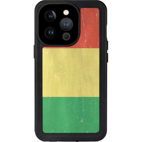 Bolivia Flag Distressed iPhone 14 Pro Waterproof Case