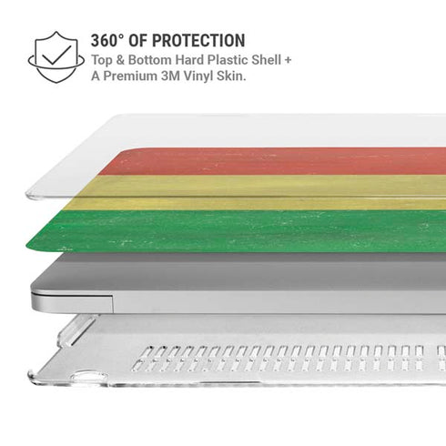 Bolivia Flag Distressed MacBook Pro 15in (2016-19) Case plus Skin