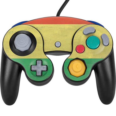 Bolivia Flag Distressed Nintendo GameCube Controller Skin