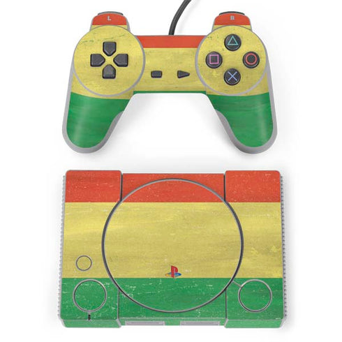 Bolivia Flag Distressed PlayStation Classic Bundle Skin