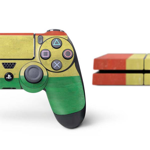 Bolivia Flag Distressed PS4 Console and Controller Bundle Skin
