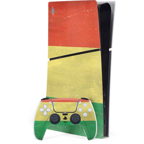 Bolivia Flag Distressed PS5 Slim Digital Edition Bundle Skin