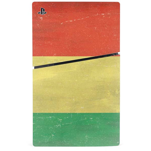 Bolivia Flag Distressed PS5 Slim Digital Edition Bundle Skin