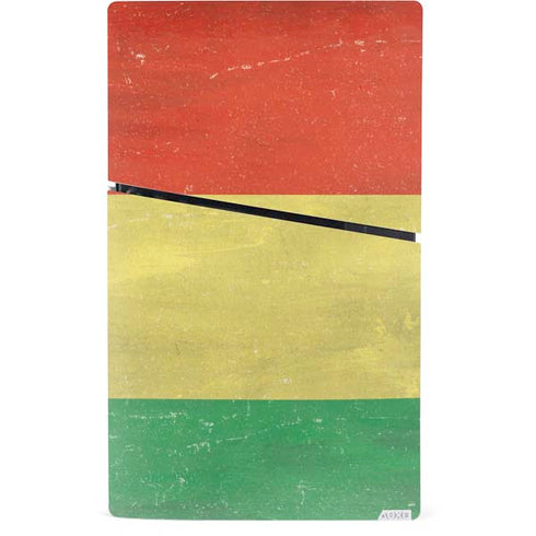 Bolivia Flag Distressed PS5 Slim Digital Edition Bundle Skin
