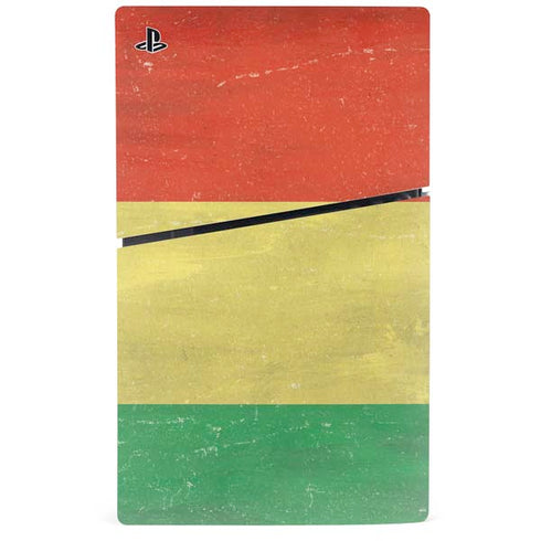 Bolivia Flag Distressed PS5 Slim Digital Edition Console Skin
