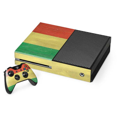 Bolivia Flag Distressed Xbox One Console and Controller Bundle Skin
