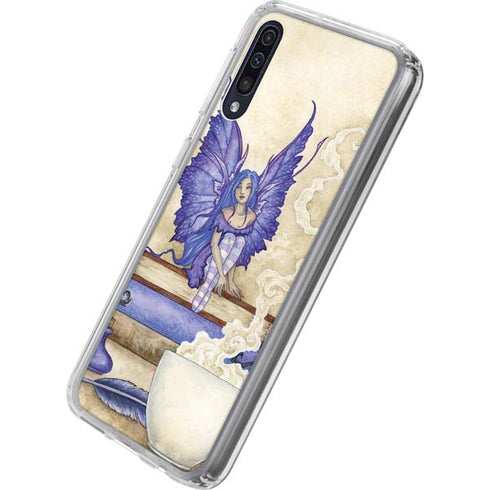 Amy Brown Bookworm Fairy Galaxy A50 Clear Case