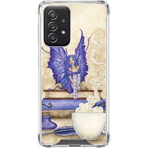 Amy Brown Bookworm Fairy Galaxy A52 5G Clear Case