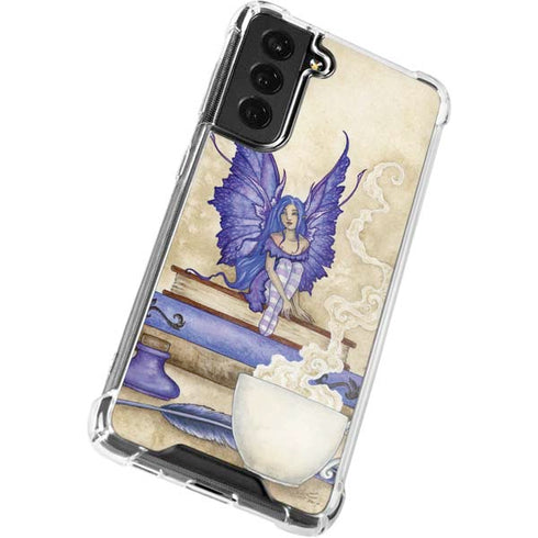 Amy Brown Bookworm Fairy Galaxy S21 FE Clear Case