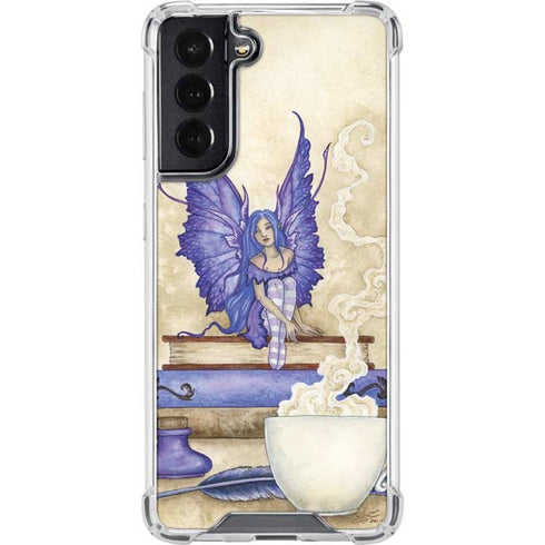 Amy Brown Bookworm Fairy Galaxy S22 Clear Case
