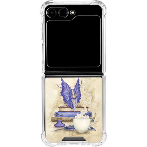 Bookworm Fairy by Amy Brown Galaxy Z Flip5 5G Clear Case