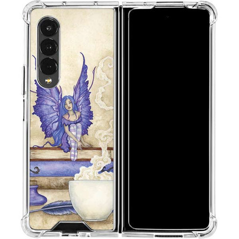 Amy Brown Bookworm Fairy Galaxy Z Fold4 5G Clear Case