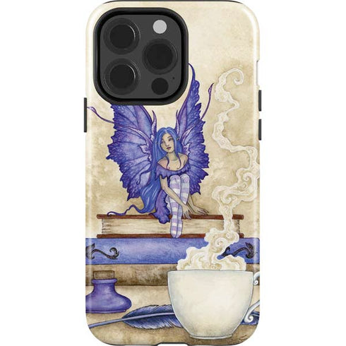 Amy Brown Bookworm Fairy iPhone 14 Pro Impact Case