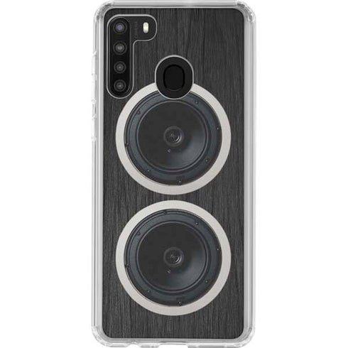 Boom Box Speakers Galaxy A21 Clear Case