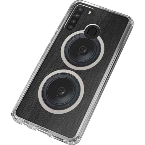 Boom Box Speakers Galaxy A21 Clear Case