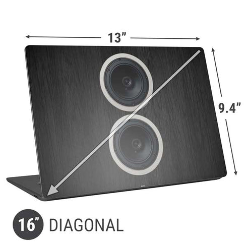 Boom Box Speakers Universal Laptop 16in (13 x 9.4in) Skin