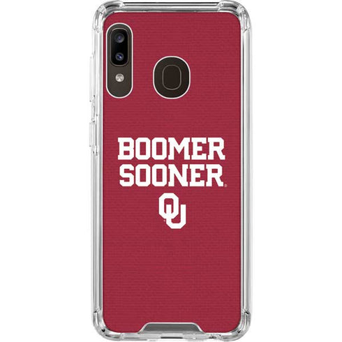 University of Oklahoma Boomer Sooner Galaxy A30 Clear Case