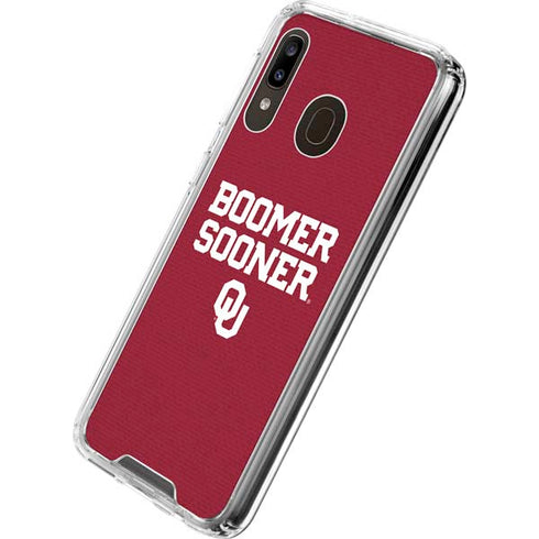 University of Oklahoma Boomer Sooner Galaxy A30 Clear Case