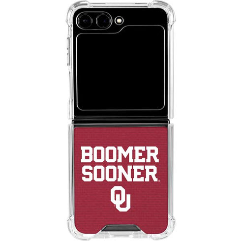 University of Oklahoma Boomer Sooner Galaxy Z Flip5 5G Clear Case