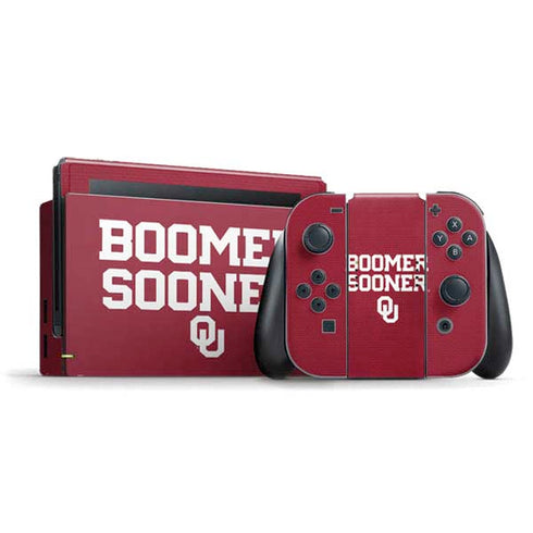 University of Oklahoma Boomer Sooner Nintendo Switch Bundle Skin