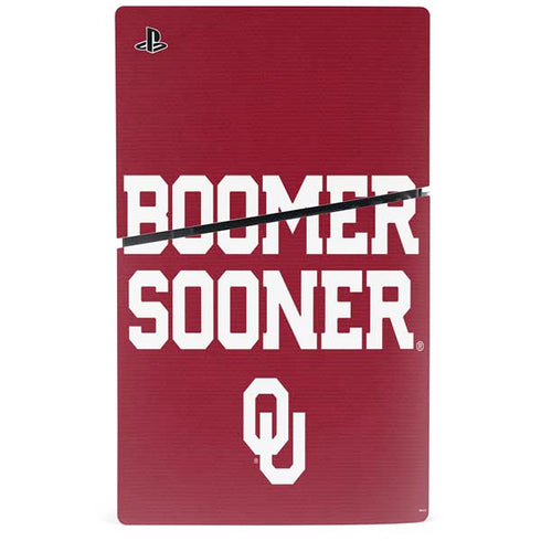 University of Oklahoma Boomer Sooner PS5 Slim Disk Bundle Skin