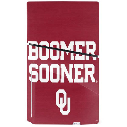 University of Oklahoma Boomer Sooner PS5 Slim Disk Console Skin
