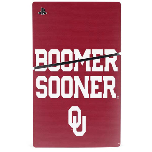 University of Oklahoma Boomer Sooner PS5 Slim Digital Edition Bundle Skin