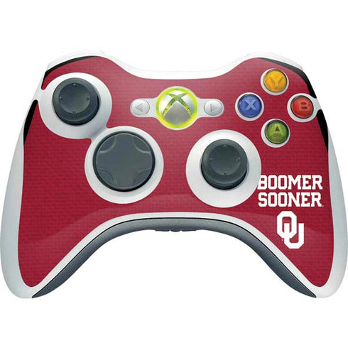 University of Oklahoma Boomer Sooner Xbox 360 Wireless Controller Skin
