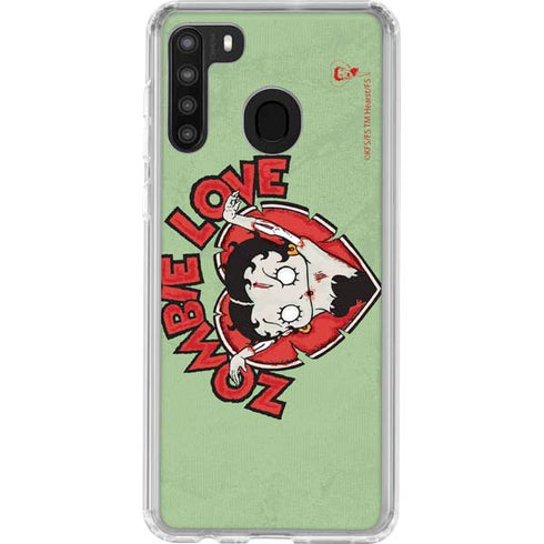 Betty Boop Zombie Love Galaxy A21 Clear Case