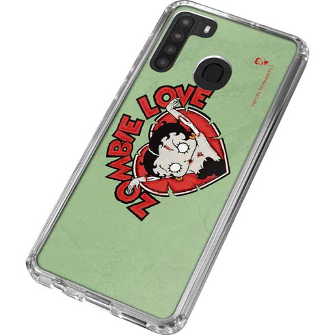 Betty Boop Zombie Love Galaxy A21 Clear Case