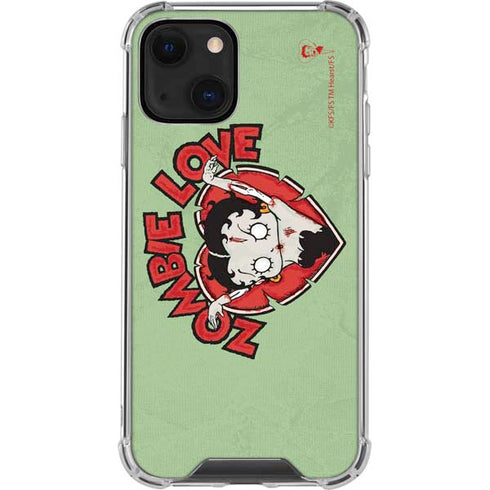 Betty Boop Zombie Love iPhone 14 Plus Clear Case