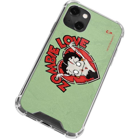 Betty Boop Zombie Love iPhone 14 Plus Clear Case