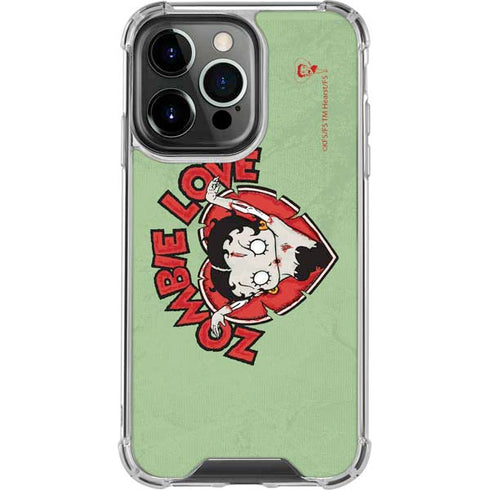 Betty Boop Zombie Love iPhone 15 Pro Clear Case