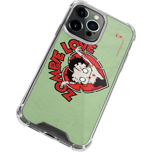 Betty Boop Zombie Love iPhone 15 Pro Clear Case