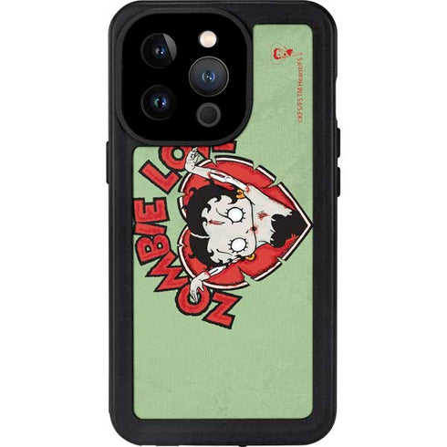 Betty Boop Zombie Love iPhone 14 Pro Waterproof Case