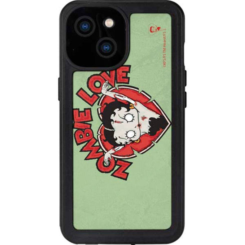 Betty Boop Zombie Love iPhone 15 Waterproof Case